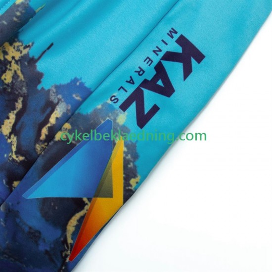 Astana Qazaqstan 2024 Team Mænd Bib Cykeltøj Sæt Lange