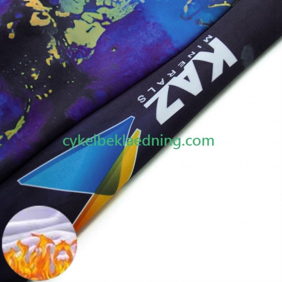 Astana Qazaqstan 2024 Mænd Bib Cykeltøj Sæt Vinter