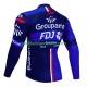 Fdj Groupama 2023 Mænd Cykeltrøje Langærmet
