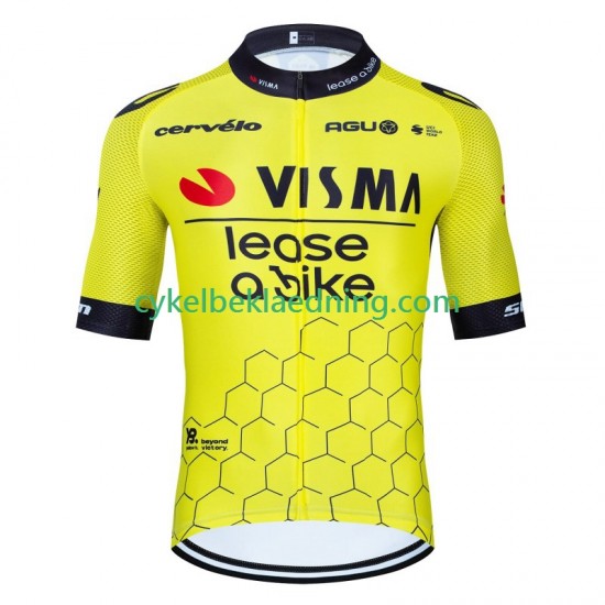 Visma Lease A Bike 2024 Mænd Cykeltrøje Kortærmet