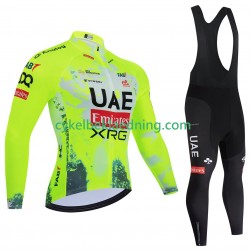 UEA Team Emirates xrg tdf editon race fluo 2025 Mænd Bib Cykeltøj Sæt Lange