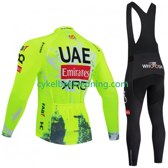 UEA Team Emirates xrg tdf editon race fluo 2025 Mænd Bib Cykeltøj Sæt Lange