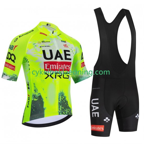 equipe UEA Team Emirates xrg tdf editon race fluo 2025 Mænd Bib Cykeltøj Sæt Korte