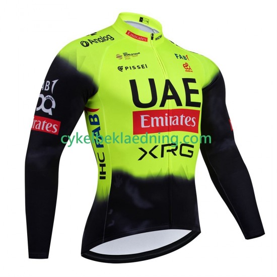 equipe UEA Team Emirates 2025 fluo Mænd Cykeltrøje Langærmet