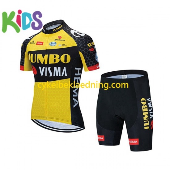 2021 Team Jumbo-Visma Børn Cykeltøj Sæt Korte N001
