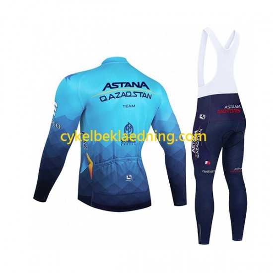 2022 Astana Qazaqstan Team Mænd Bib Cykeltøj Sæt Lange N001