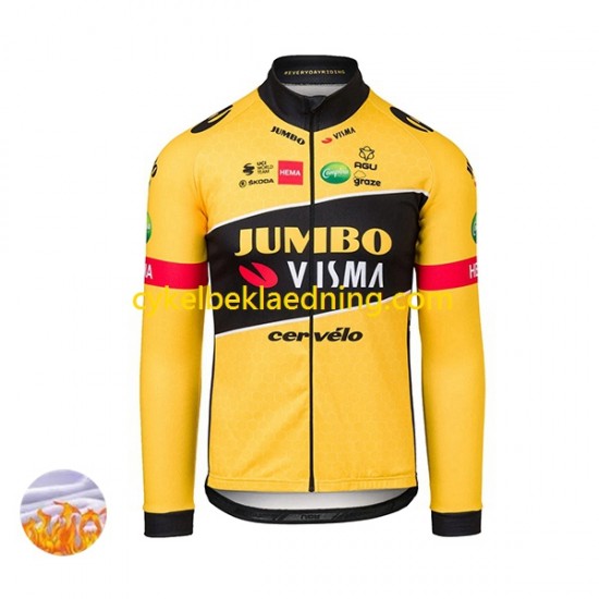2022 Team Jumbo-Visma Mænd Cykeltrøje Vinter N001