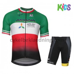 Cykeltøj Sæt Korte 2017 Astana Pro Team Børn M005