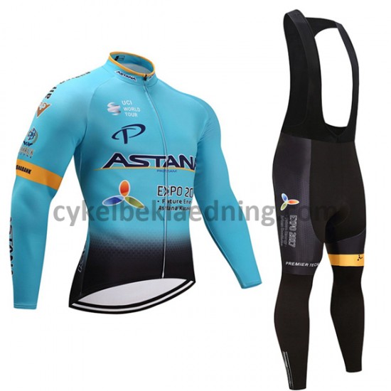 Bib Cykeltøj Sæt Lange 2017 Astana Pro Team M001