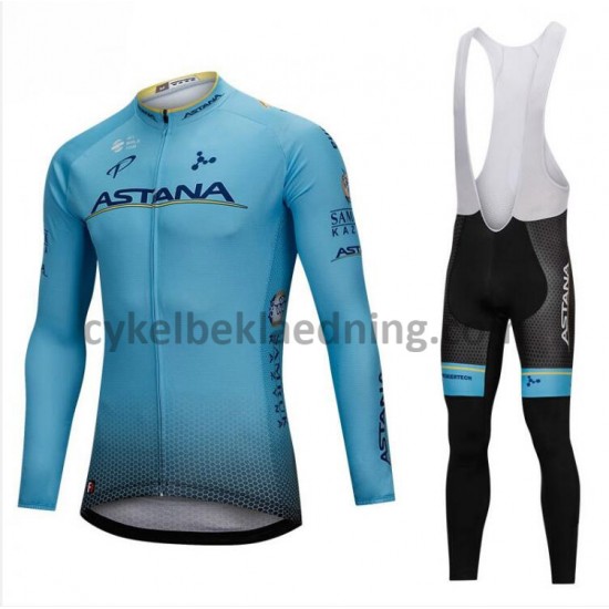 Bib Cykeltøj Sæt Lange 2018 Astana Pro Team M001