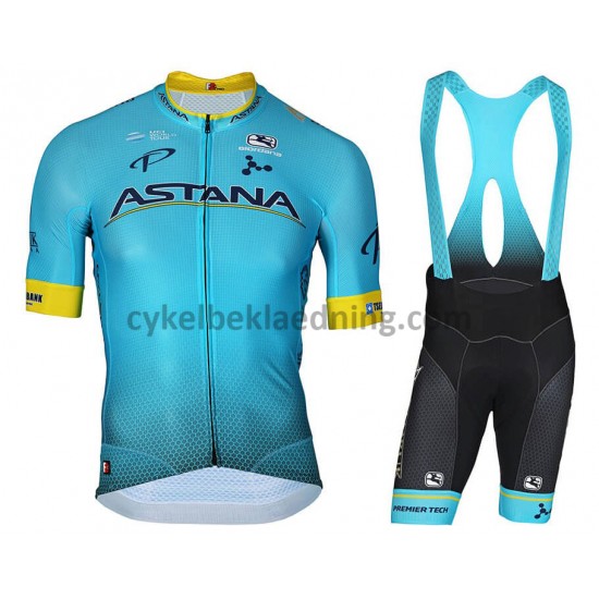 Bib Cykeltøj Sæt Korte 2018 Astana Pro Team M001