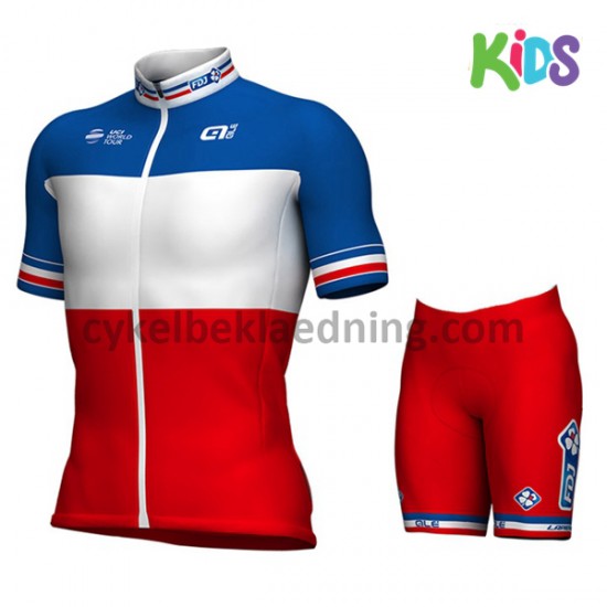Cykeltøj Sæt Korte 2017 FDJ Børn M003