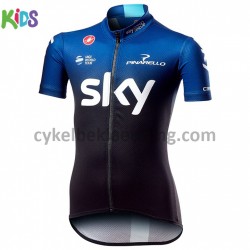 Cykeltrøje Kortærmet 2019 Team Sky Børn M001