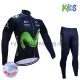 Cykeltøj Sæt Vinter 2017 Movistar Team Børn M001