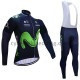 Bib Cykeltøj Sæt Lange 2017 Movistar Team M001