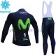 Bib Cykeltøj Sæt Vinter 2017 Movistar Team M001