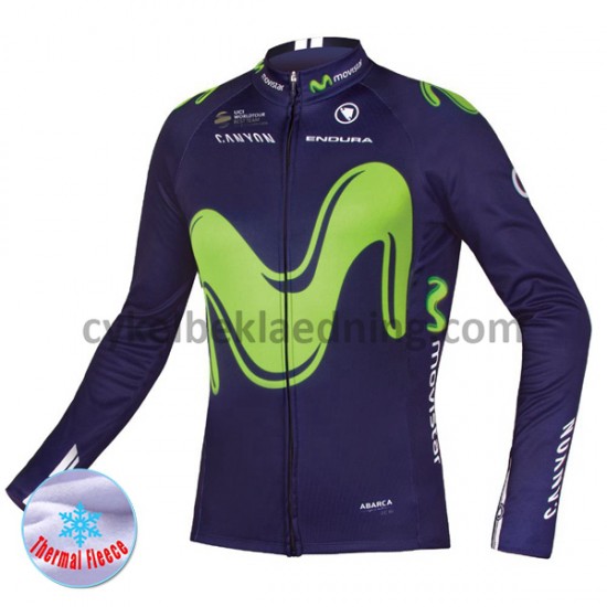 Cykeltrøje Vinter 2017 Movistar Team M001