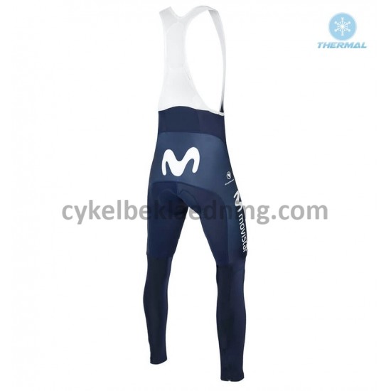 Bib Cykeltøj Sæt Vinter 2018 Movistar Team M001