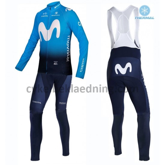 Bib Cykeltøj Sæt Vinter 2019 Movistar Team M001