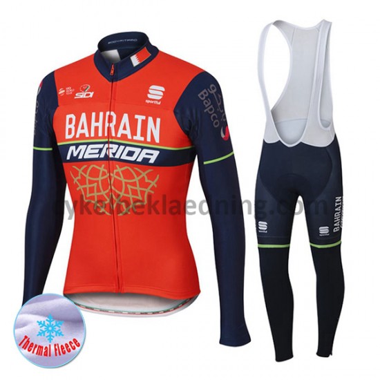 Bib Cykeltøj Sæt Vinter 2017 Bahrain Merida M001