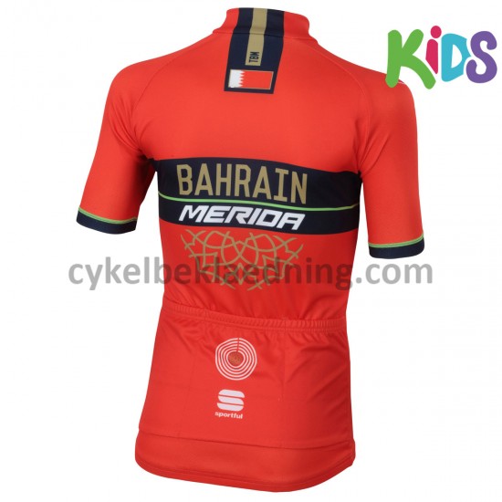 Cykeltrøje Kortærmet 2018 Bahrain Merida Børn M001