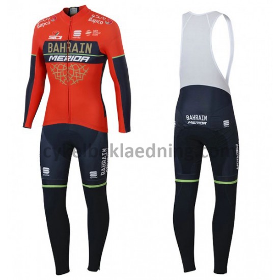 Bib Cykeltøj Sæt Lange 2018 Bahrain Merida M001