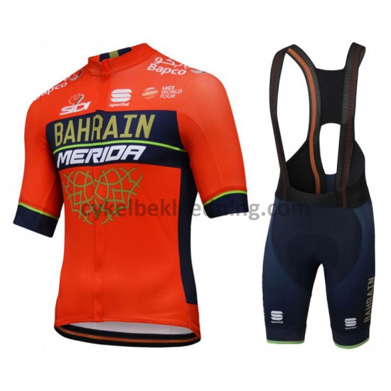 Bib Cykeltøj Sæt Korte 2018 Bahrain Merida M001