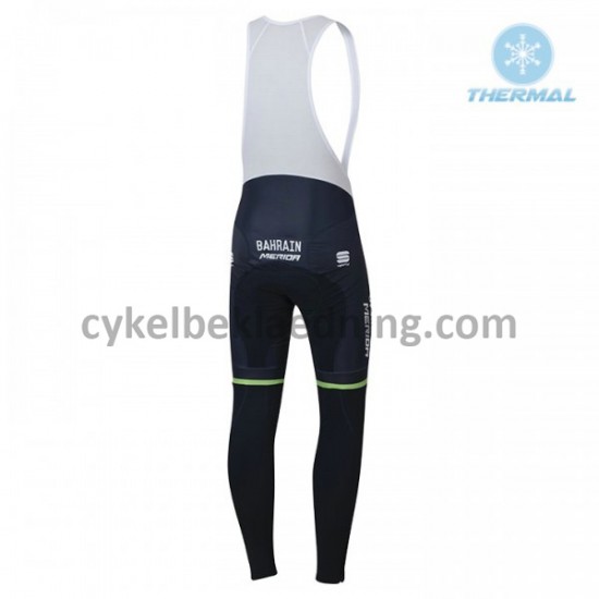 Bib Lange Cykelbukser Vinter 2018 Bahrain Merida M001