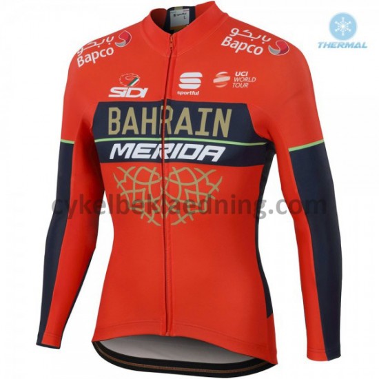 Cykeltrøje Vinter 2018 Bahrain Merida M001