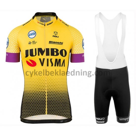 Bib Cykeltøj Sæt Korte 2019 Team Jumbo-Visma M001