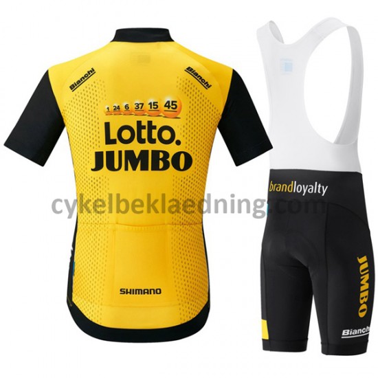 Bib Cykeltøj Sæt Korte 2018 LottoNL-Jumbo Dame M001